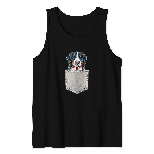 Bernese Mountain Pet In A Pocket Cute Bernese Mountain Dog Owner Tank Tops