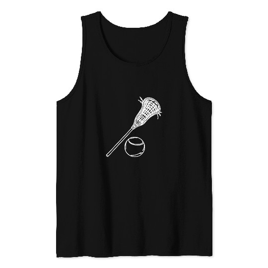 Sport Lacrosse Stick Lacrosse Workout Tank Tops