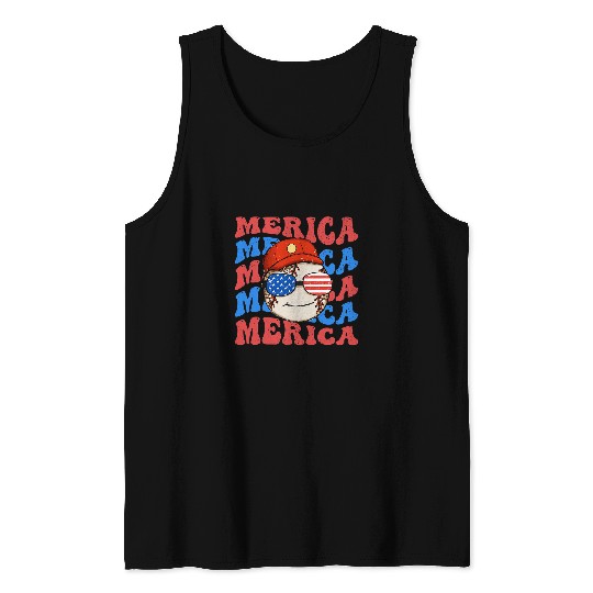 Sport Baseball Merica Baseball 4th Of July Men American Flag Boys Tank Tops