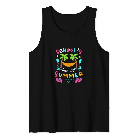 School s Out For Summer Holidays Teacher Student Tank Tops