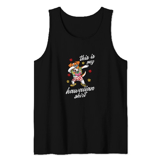 Jack Russell Pet This Is My Hawaiian Dabbings Jack Russel Summer Vibes Tank Tops