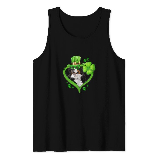 Bernese Mountain Pet Irish Bernese Mountain Dog Love Shamrock St.Patricks Day Tank Tops