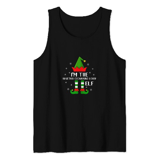 Coonhound Pet Im The Bluetick Coonhound Lover Elf Christmas Tank Tops