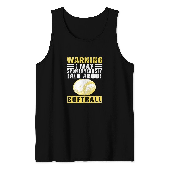 Sport Softball Dad Saying Softball Players Softball Lovers Tank Tops