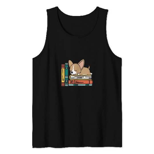 Chihuahua Pet Reading and Chihuahuas Chihuahua Bookworm Tank Tops