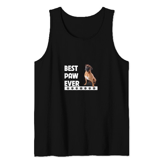 Boxer Pet bests Paw Ever Boxer Bulldog Dad Fathers Day Dog Lovers Tank Tops