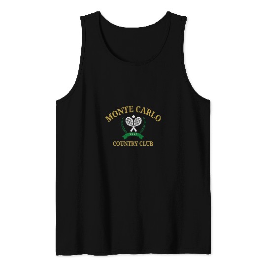 Sport Tennis Monte Carlo Country Club vintages Tennis Aesthetic Crewneck Tank Tops
