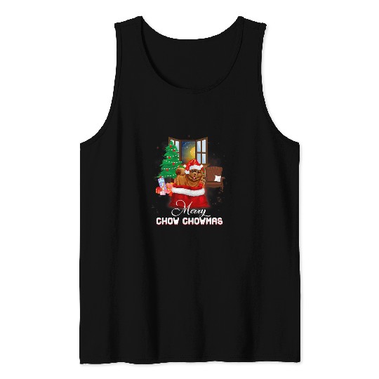 Chow Chow Pet Merry Chow Chow Christmas Dog Gift Lover Tee Tank Tops