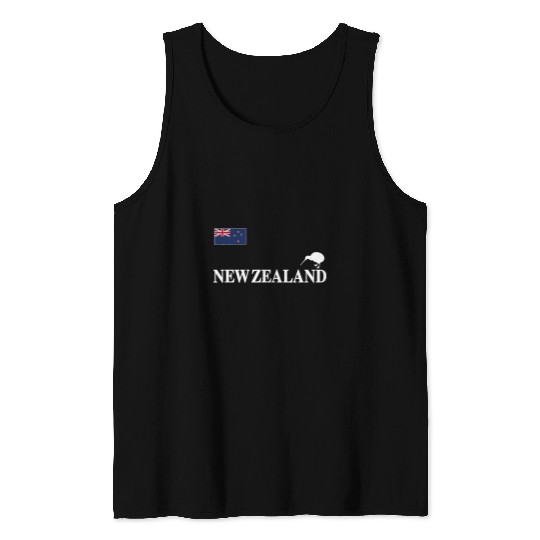 Sport Basketball New Zealand Flag Kiwi Rugby Soccer Football Basketball Cheer Gift Tank Tops