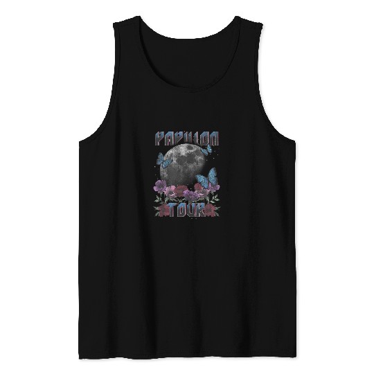 Papillon Pet Tour Butterflies Moon Tank Tops