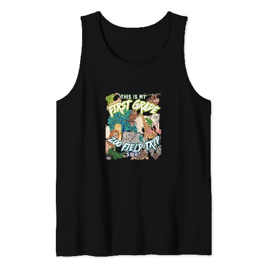 First Grade Zoo Field Trip Matching Student Teacher Class Tank Tops
