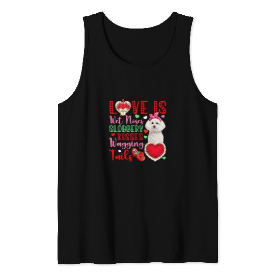 Bichon Pet Frise Lover Wet Noses Slobbery Kisses Cute Bichon Frise Lover Tank Tops