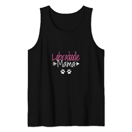Labradoodle Pet Womens Labradoodle Mama Funny Doodle Mom Tank Tops