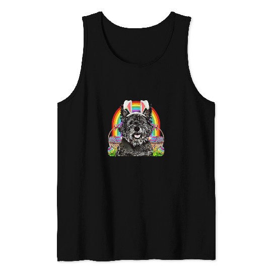 Cairn Terrier Pet Easter Bunny Egg Hunt Tank Tops