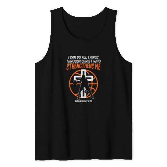 Funny Basketball Coachs Can Do All Things Basketball Religious Christian Men Women 53 Tank Tops
