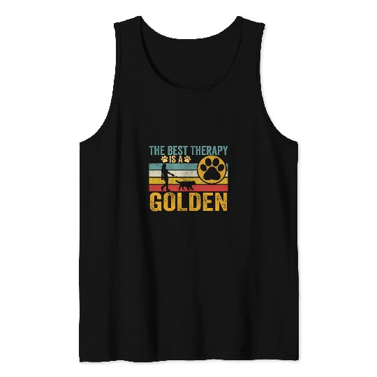Golden Retriever Pet vintages Golden Retriever is the bests Therapy Dog Women Dog 1 Tank Tops