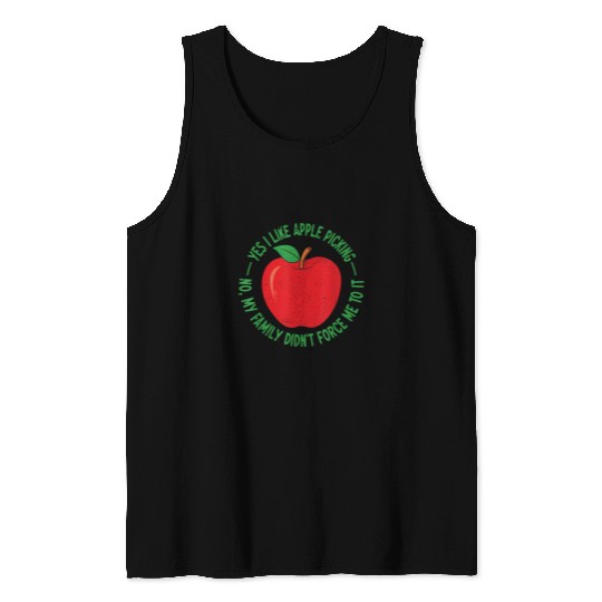 Fruit Picker Harvest Season Matching Family Apple Picking Tank Tops