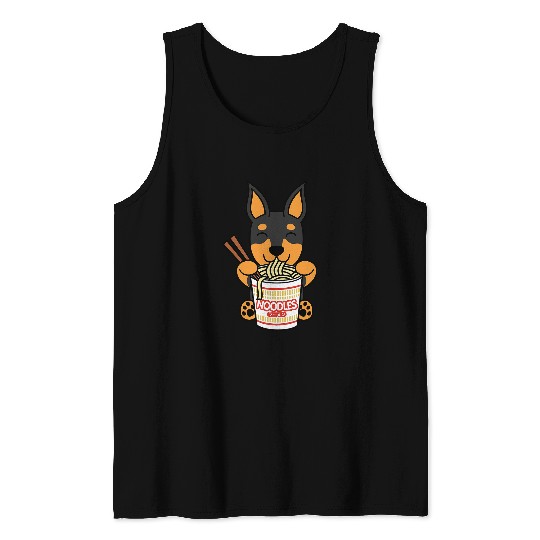 Miniature Pinscher Pet Instant Ramen Tank Tops
