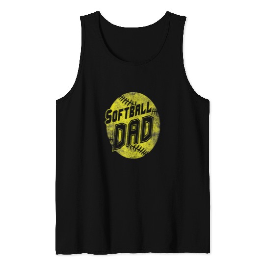 Sport Softball Dad Fastpitch Fathers Day Tank Tops