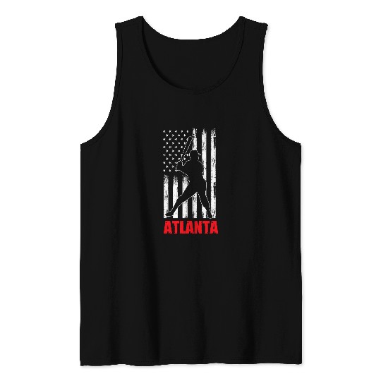 Sport Softball Atlanta Pitcher Batter Softball Tank Tops