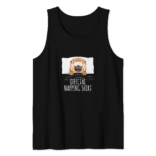 Chow Chow Pet Sleeping Dog Chow Chow Official Napping Tank Tops