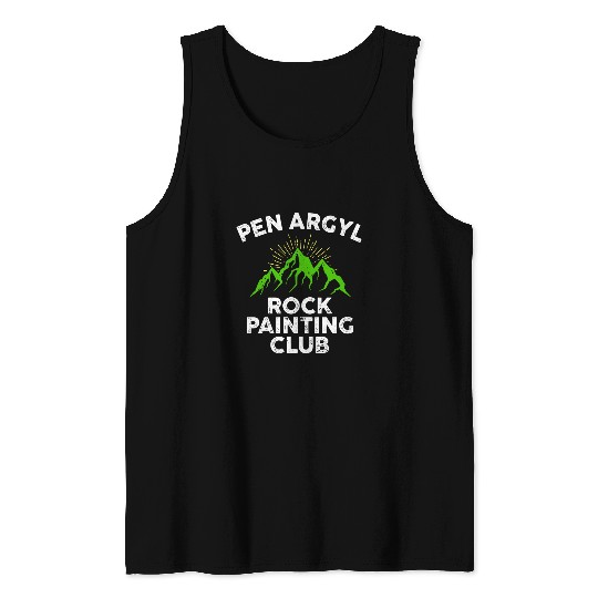 Sport American Football Pen Argyl Rock Painting Club High School Football Memories Tank Tops