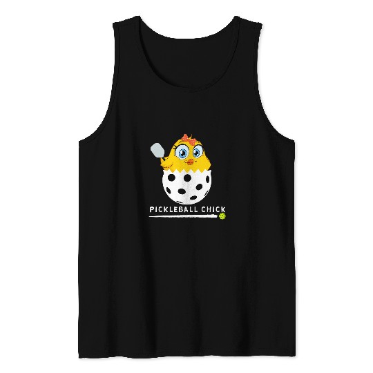 Sport Pickleball Chick 2Funny Novelty Pickle Ball Tank Tops