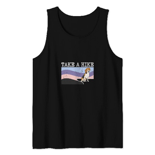 Beagle Pet Take A Hike Beagle Funny Graphic Hiking 8 Tank Tops
