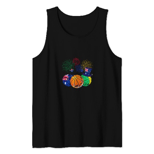 Funny Basketball Coachs Happy Australia Day Basketball Coach Tank Tops