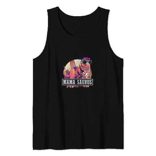 Sport Softball Mamasaurus mothers day Tank Tops