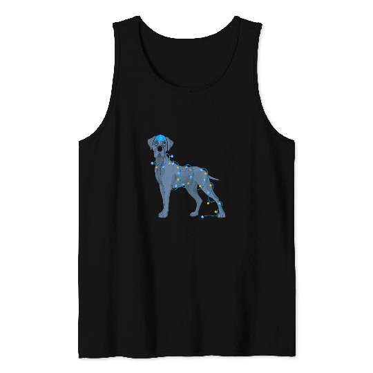 Great Dane Pet Jewish Great Dane Dog Dreidel Light Hanukkah Chanukah Girls Tank Tops