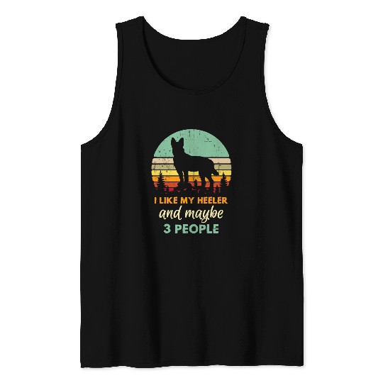Australian Cattle Pet Funny Blue Heeler Gift Red Heeler Joke Australian Cattle Tank Tops