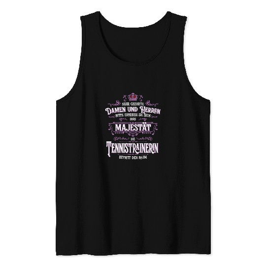 Sport Tennis Astronauts Womens Your majesty the tennis trainer enters space work ladies Tank Tops