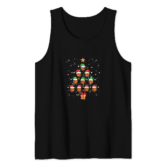 Sport Basketball Christmas Tree Love Sport Star Lightning Bulk Tank Tops