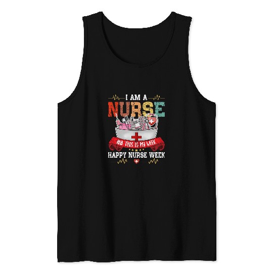 Retro Im A nurses And This Is My Week Happy nurses Week 2 Tank Tops