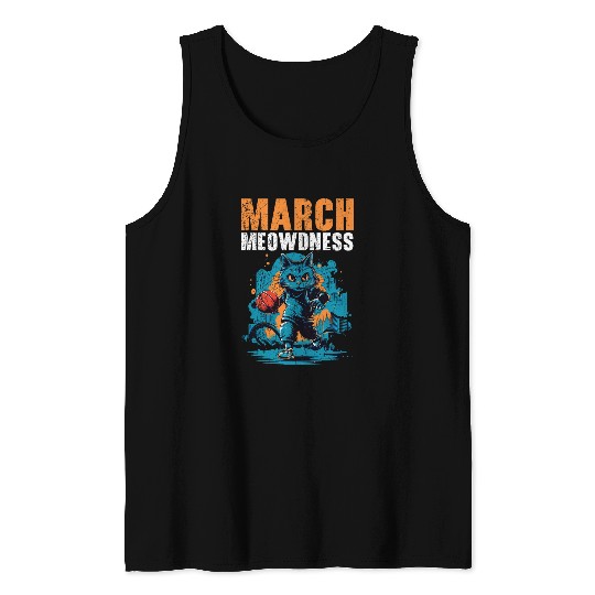 Sport Basketball Cat Basketball Player Kitty I Love Basketball 1 Tank Tops