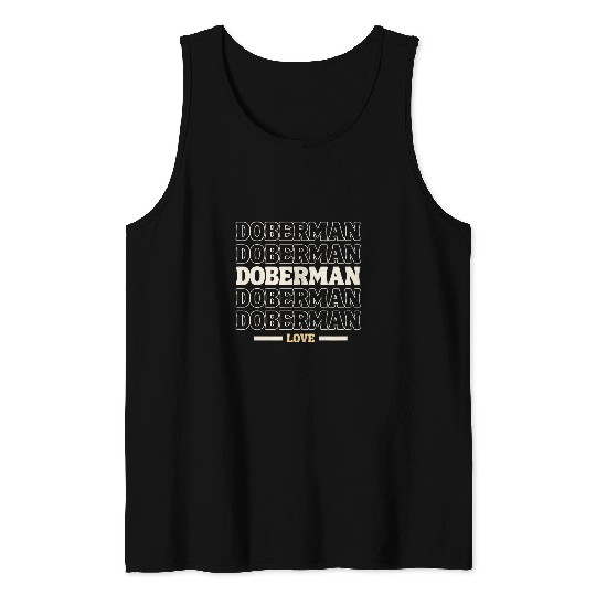 Doberman Pet vintages Doberman multi line Tank Tops