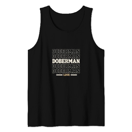 Doberman Pet vintages Doberman multi line Tank Tops