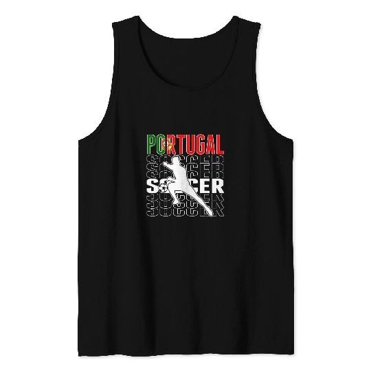 Sport Soccer Portugal Soccer Fans Jersey Portuguese Flag Football Lovers Tank Tops