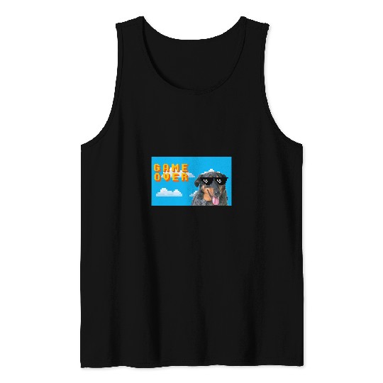 Beauceron Pet 8Bit Game Over Tank Tops