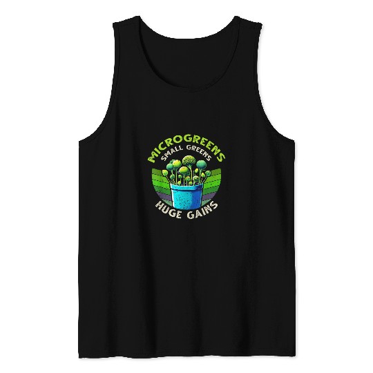 Microgreens Broccoli Cotyledon Microgreens Seeds Sprout 22 Tank Tops