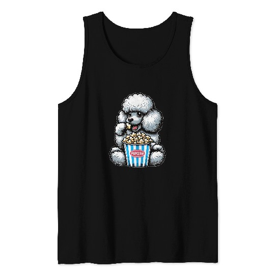 Poodle Dog Popcorn carnivals Costume Cinema Tank Tops