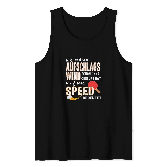 Sport Ping Pong Player Tank Tops