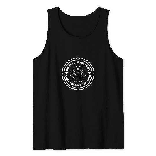 K9 Pet Police Officer Support K9 Police Officer Law Enforcement Tank Tops
