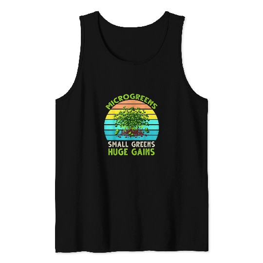 Microgreens Broccoli Cotyledon Microgreens Seeds Sprout 21 Tank Tops
