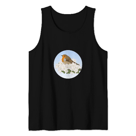 Robin Bird Birdlover Birdwatcher Biologist Ornithologist Tank Tops