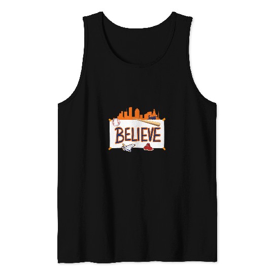 Sport Baseball Houston Baseball Believe Playoffs Tank Tops