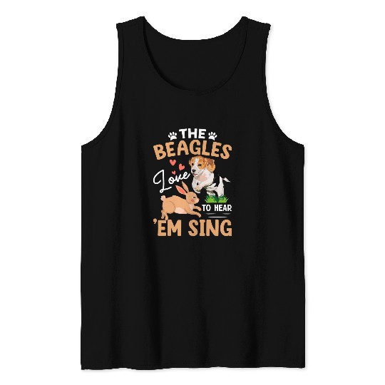 Beagle Pet Rabbit Hunting The Beagless Love To Hear Em Sing Tank Tops