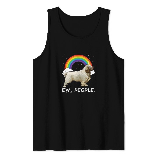 Clumber Spaniel Pet Rainbow Clumber Spaniel Ew People Unicorns Dog 1 Tank Tops