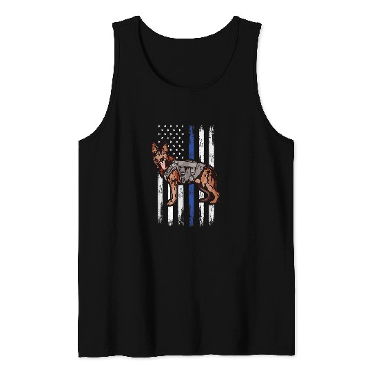 German Shepherd Pet K9 German Shepherd Police Dog Law Enforcement K9 Handler Tank Tops